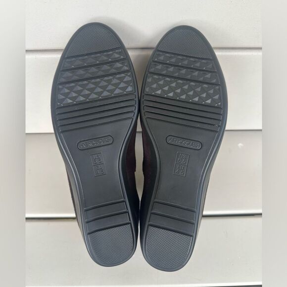 Aerosoles NWOT Allowance Suede Front Zip Wedge Almond Toe Ankle Booties Boot 6.5 - Picture 7 of 7